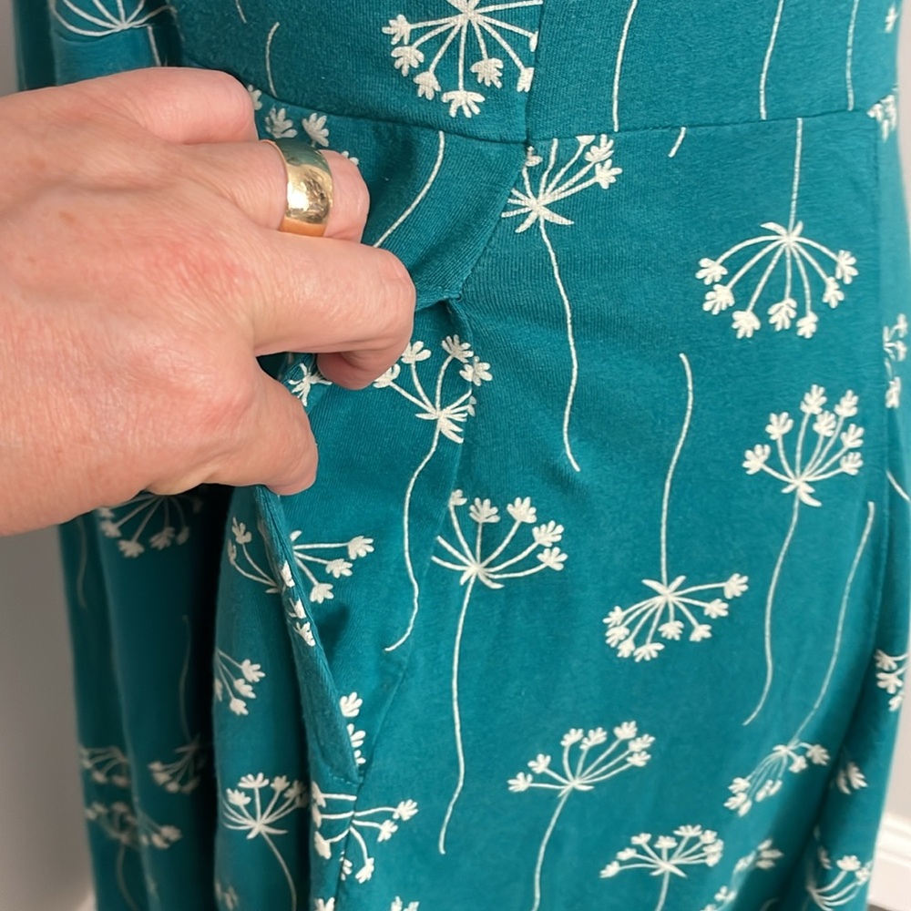 Effie's Heart Sleeveless Knee Length Dandelion Green Dress Size XL Knit Stretch - Picture 5 of 7